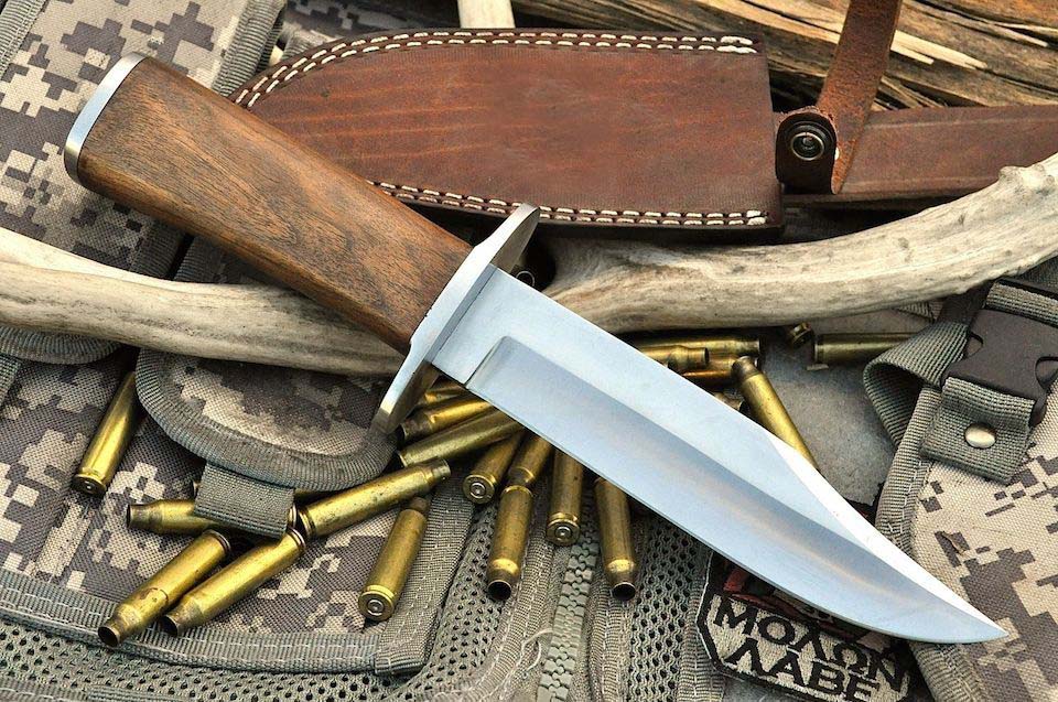 Bowie Knives, Hunter Knives Pig Hunting Knife ,Deer Bowie Custom Handmade, Damascus Steel Blade, Sharp Edge as Razor , Made by AG Knives Store