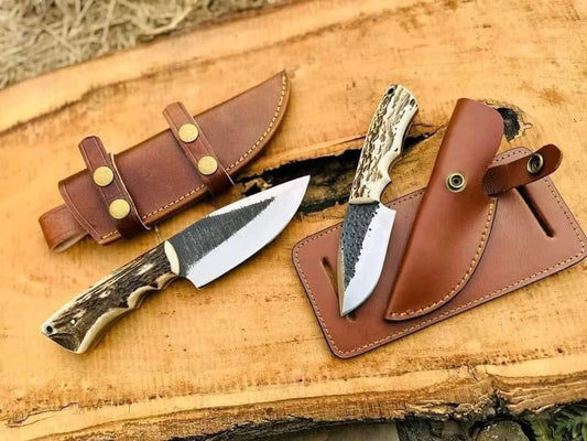 Pair of Hand-Forged Deer Knives-DK11