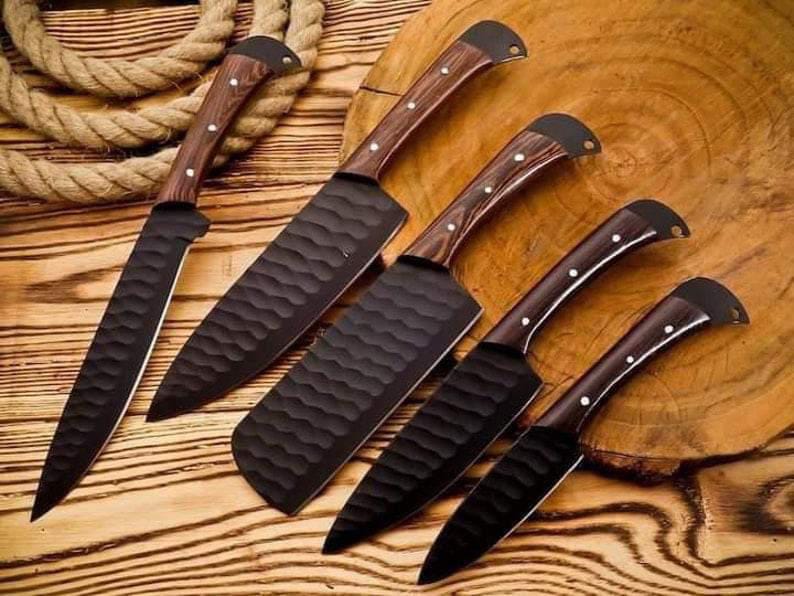 Black Kitchen Knives Set